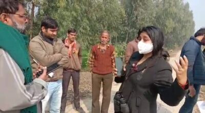 बरेली - रामनगर ब्लाक की लीलौर झील पर पहुंचे वनविभाग व एनजीओ कर्मी ।