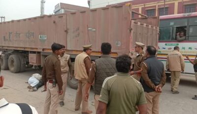 जौनपुर।ट्रक की चपेट में आने से बाइक सवार पिता पुत्र की मौत