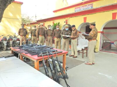 पीलीभीत :पुलिस अधीक्षक पीलीभीत महोदय द्वारा थाना बिलसंडा का किया गया वार्षिक निरीक्षण।
