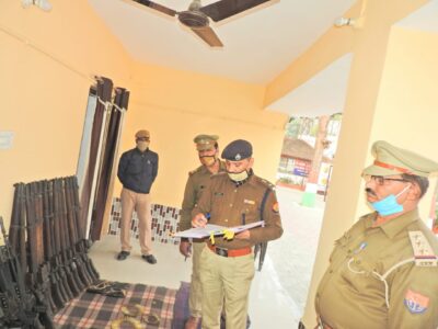 पीलीभीत :पुलिस अधीक्षक पीलीभीत महोदय द्वारा थाना पूरनपुर का किया गया वार्षिक निरीक्षण।