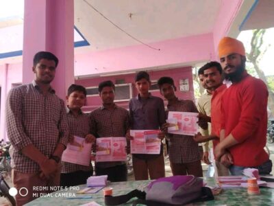 गोण्डा। करनैलगंज में अखिल भारतीय विद्यार्थी परिषद द्वारा चलाया गया निधि समर्पण महा अभियान