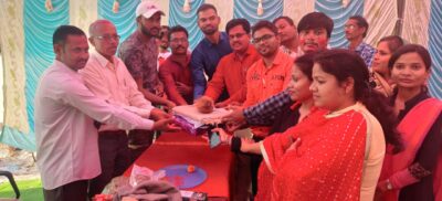 उमरिया :भारतीय मजदूर संघ मध्यप्रदेश की डायरी भेंट की गई एबं वारदात पर रोक लगाने की अपील की गई