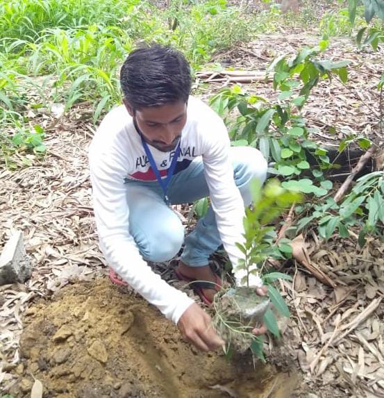 बरेली - पर्यावरण संरक्षण मुहिम के तहत मिसाल पेश कर रहे हैं सौरभ यादव आयोजनों व जन्मदिन के अवसर पर उपहार के तौर पर पौधे भेंट करते हैं।