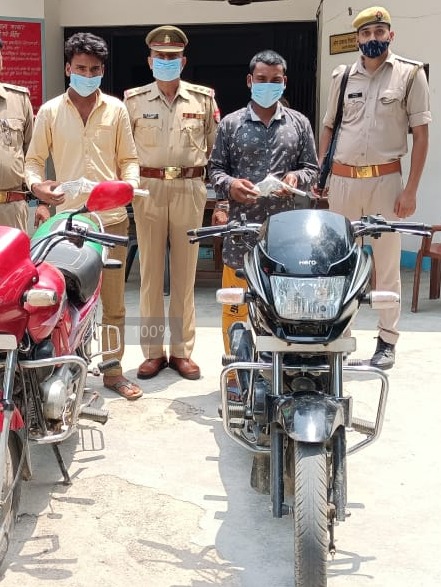 सीतापुर: चोरी की दो मोटर साइकिल सहित दो आटोलिफ्टर गिरफ्तार