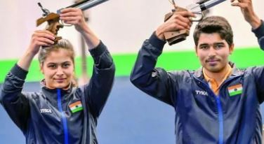 10 मीटर एयर पिस्टल मुकाबले में  चूके ​मनु भाकर और सौरभ चौधर