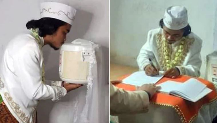 इन साहब ने कुकर से ही शादी कर ली ये देखने से पहले सोशल मीडिया क्यों नहीं छोड़ दिया!