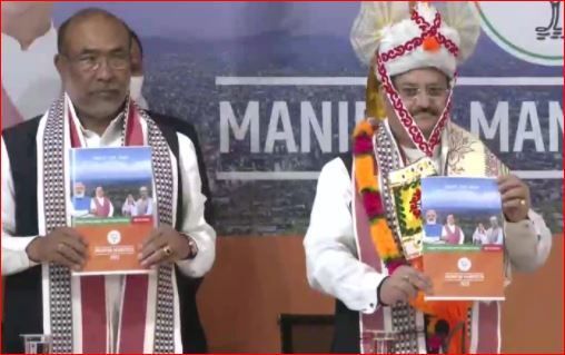 वरिष्ठ नागरिकों की 1,000 मिलेगी पेंशन, मणिपुर के लिए जेपी नड्डा ने जारी किया घोषणापत्र,