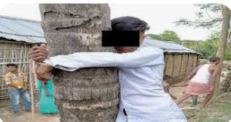 बरेली : पेड़ से बांध मजदूर क़ि पिटाई करना पड़ा इनको महंगा, पुलिस की शांति भंग मे चालान