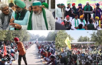 लखनऊ के ईको गार्डेन में आयोजित हुआ किसानों की महापंचायत, राकेश टिकैत ने जमकर बोला