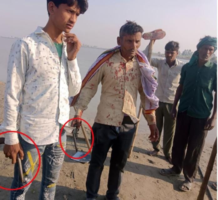 फर्रुखाबाद: खुलेआम ग्राम समाज की भूमि को लेकर  तमंचे पर डिस्को