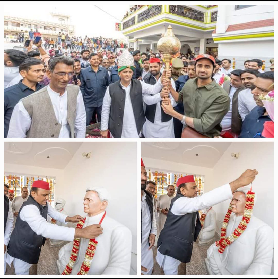 गौतमबुद्ध नगर : युवा सपा नेता चौधरी मोनू खारी के निज निवास पर पहुंचे पूर्व सीएम अखिलेश यादव, उमड़ी भीड़,भारी संख्या में लोगों ने किया भव्य स्वागत