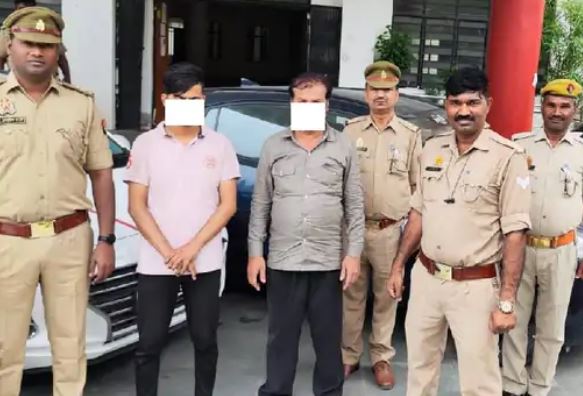एक्सीडेंटल गाड़ियों का चेचिस और इंजन नंबर लगाकर बेचते थे, दो कार चोर गिरफ्तार