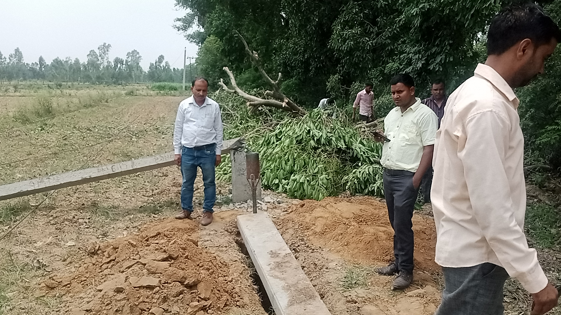 बरेली - सिरौली आंवला रोड पर तेज आंधी के चलते जामुन का पेड़ गिरने से 33/केवी लाइन का पोल टूटा जेई लक्ष्मी चन्द व जेई विनित कुमार ने तुरंत बदल वाया नया पोल।