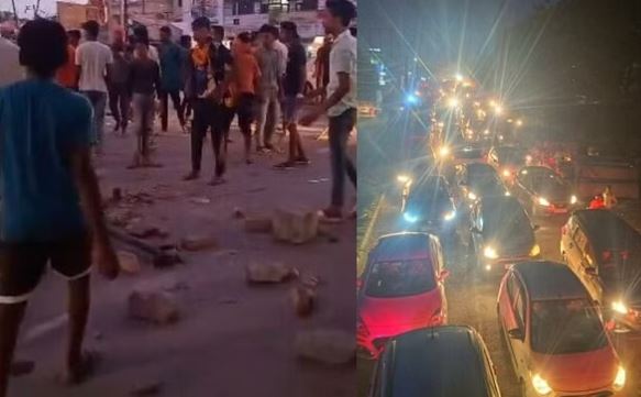 कांवड़ियों में आक्रोश, पीलीभीत बाईपास पर लगाया जाम; सैकड़ों वाहन फंसे
