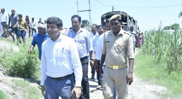 पीलीभीत में राणाप्रताप नगर में बाढ़ से बचाव के लिए किया मॉकड्रिल