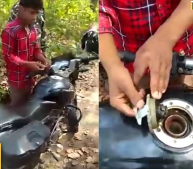कन्नौज : बाइक से अचानक उठा धुआं मचा हड़कंप ?