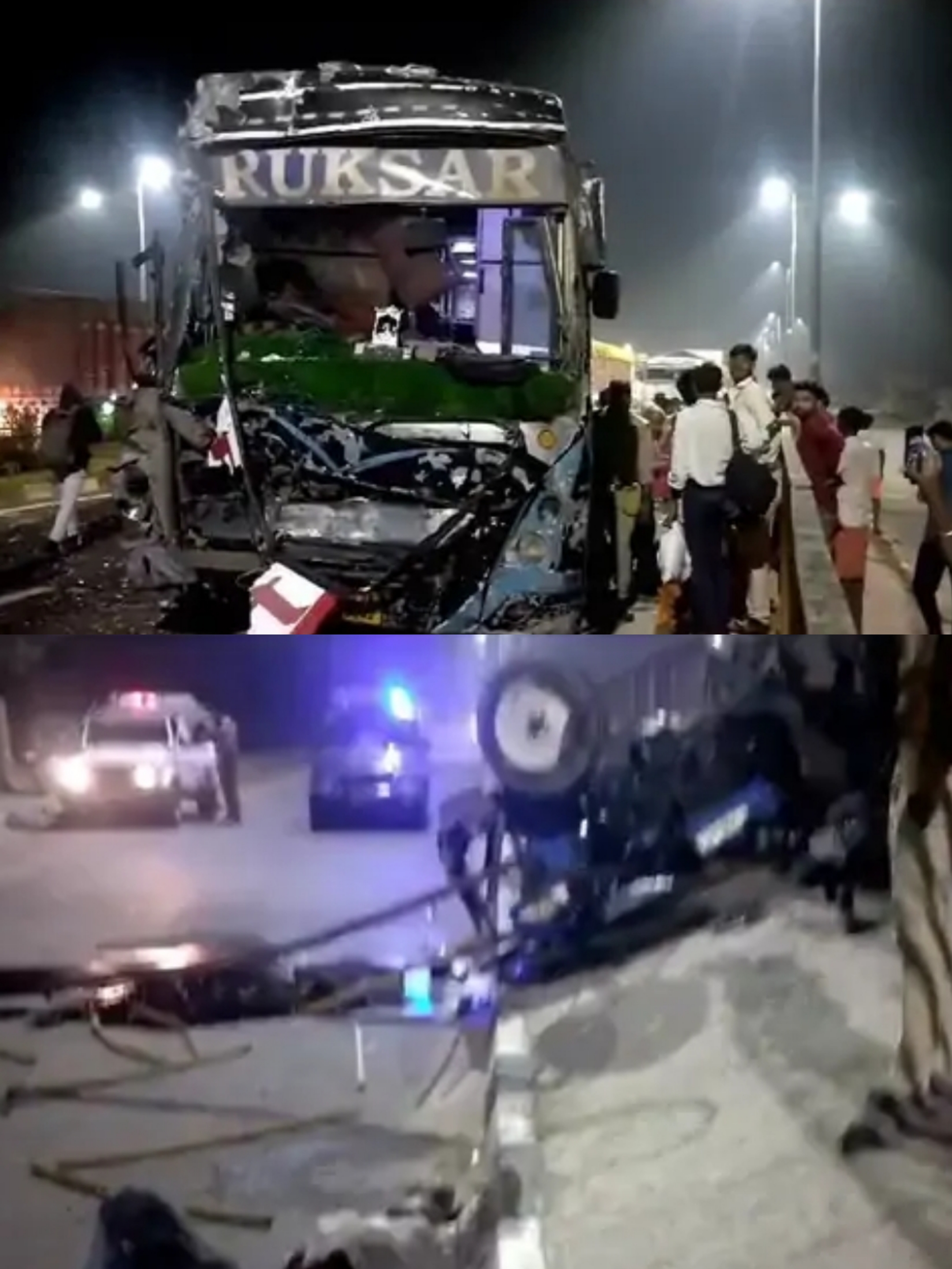 इटावा:  ट्रक ने ट्रैक्टर मारी टक्कर बस भी पीछे से आ घुसी आधा दर्जन से अधिक घायल