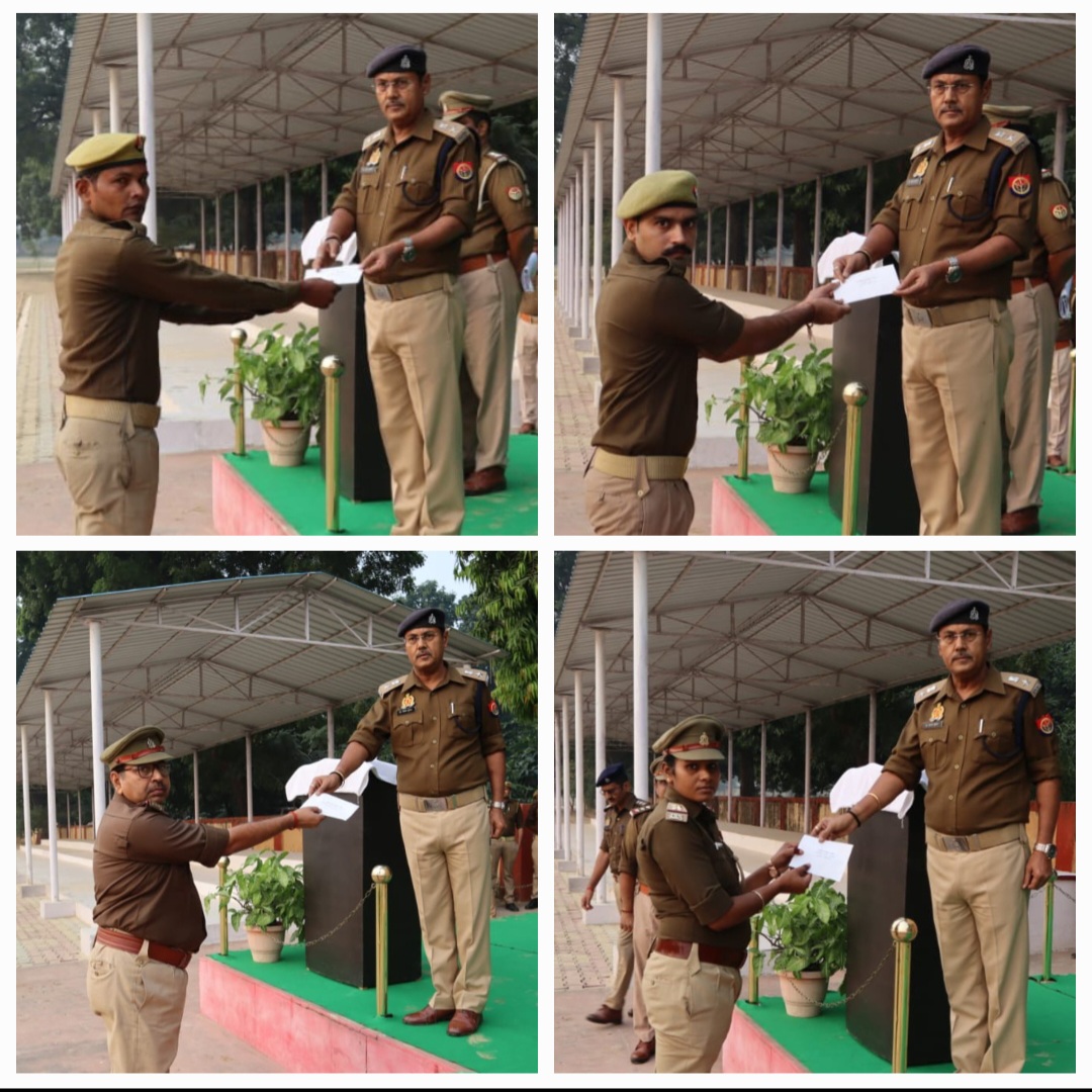 फर्रुखाबाद:अपर पुलिस अधीक्षक द्वारा विवेचना निस्तारण में अग्रणी थाना प्रभारियों व उत्कृष्ट रिस्पांस टाइम में पीआरवी पर तैनात कर्मचारीगणों को पुरस्कृत व प्रशस्ति पत्र प्रदान कर उत्साहवर्धन किया