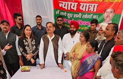 पीलीभीत में समाजवादी न्याय यात्रा का कार्यकर्ताओं ने किया स्वागत