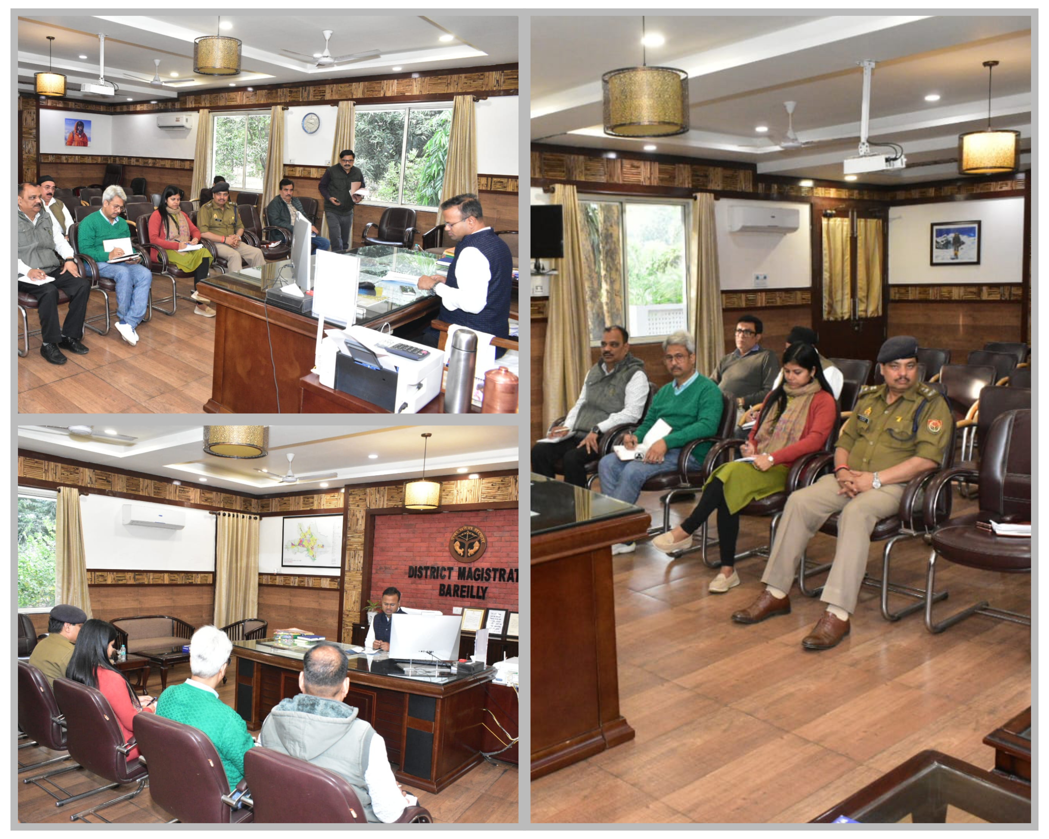 बरेली - जिलाधिकारी ने महानगर में यातायात व्यवस्था के सम्बंध में अधिकारियों के साथ कि बैठक।