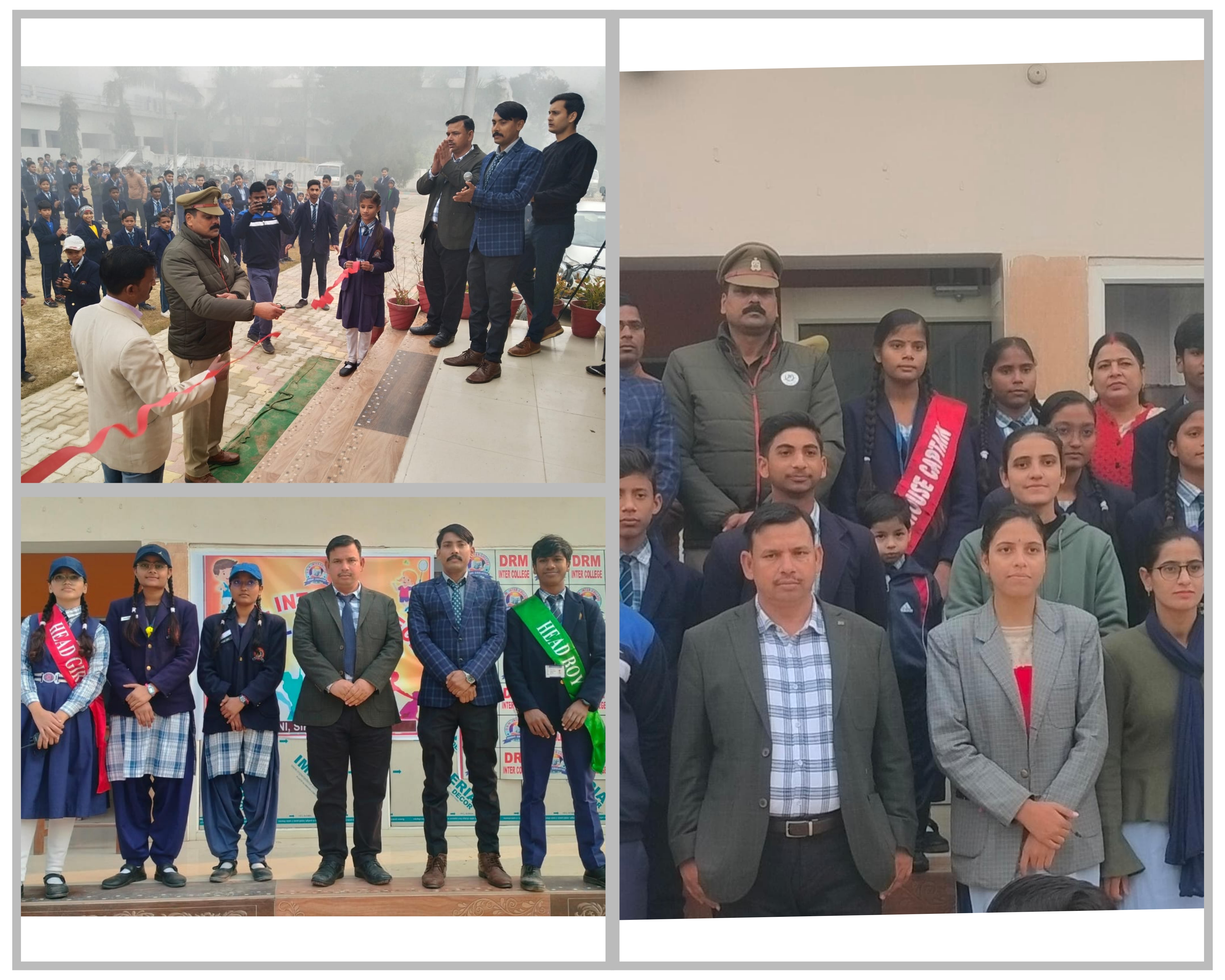 बरेली - डीआरएम इंटर कॉलेज में वार्षिक खेल उत्सव का सिरौली थाना प्रभारी राजेश कुमार ने फीता काट कर किया शुभारंभ।