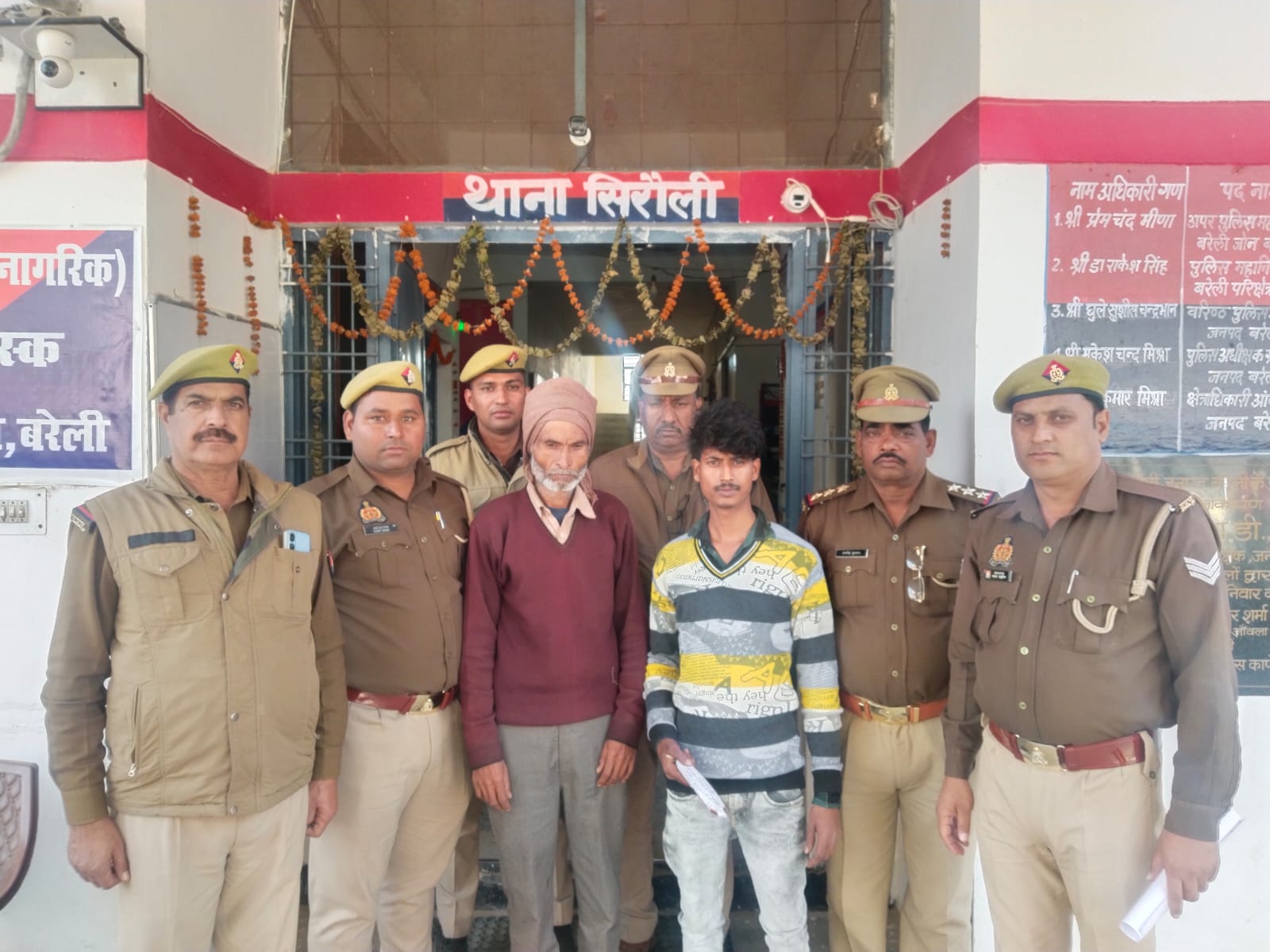 बरेली - सिरौली थाना पुलिस को मिली बड़ी सफलता हरदासपुर नसरत वेग हत्याकांड किया खुलासा दो वांछित अभियुक्तों को किया गिरफ्तार।