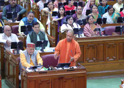 राज्यपाल के अभिभाषण पर चर्चा के दौरान मुख्यमंत्री योगी आदित्यनाथ ने बुधवार को भाषण दिया
