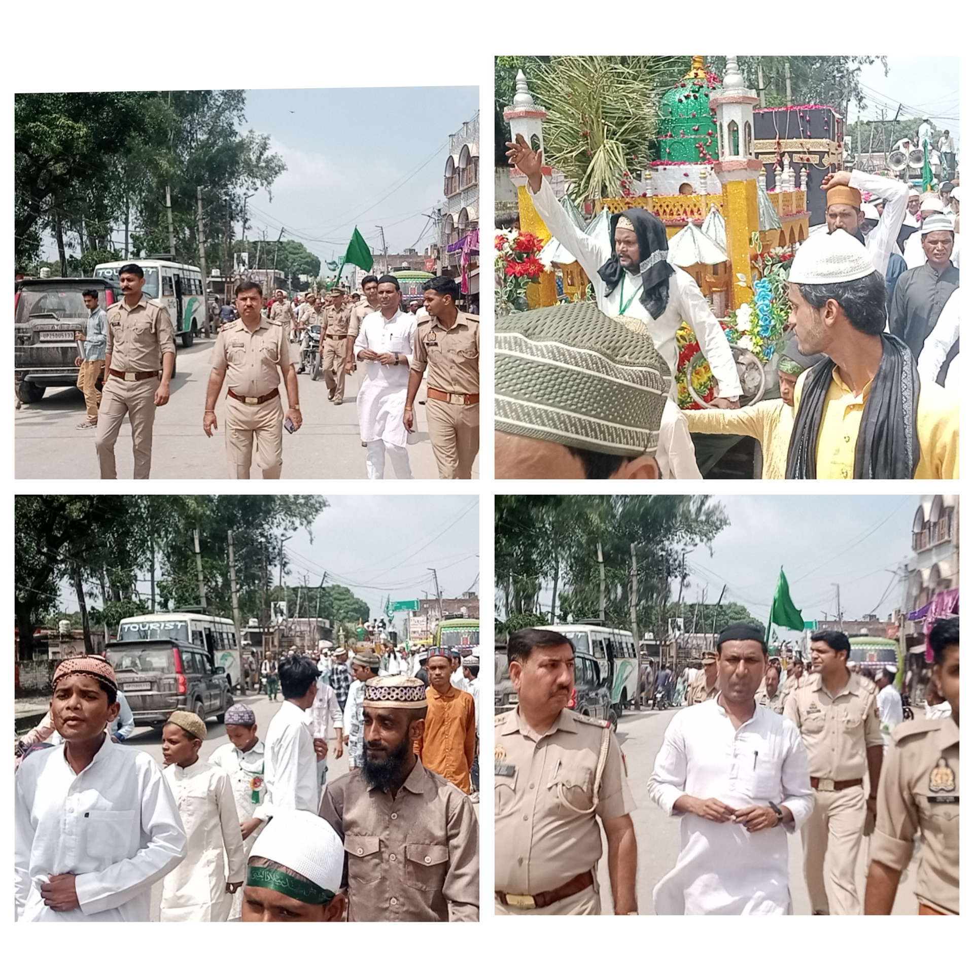 बरेली - सिरौली कस्बे में प्रशासन की मौजूदगी में धूमधाम से मनाया गया ईद मिलादुन्नबी का पर्व, जुलूस पर जगह-जगह हुई पुष्प वर्षा।