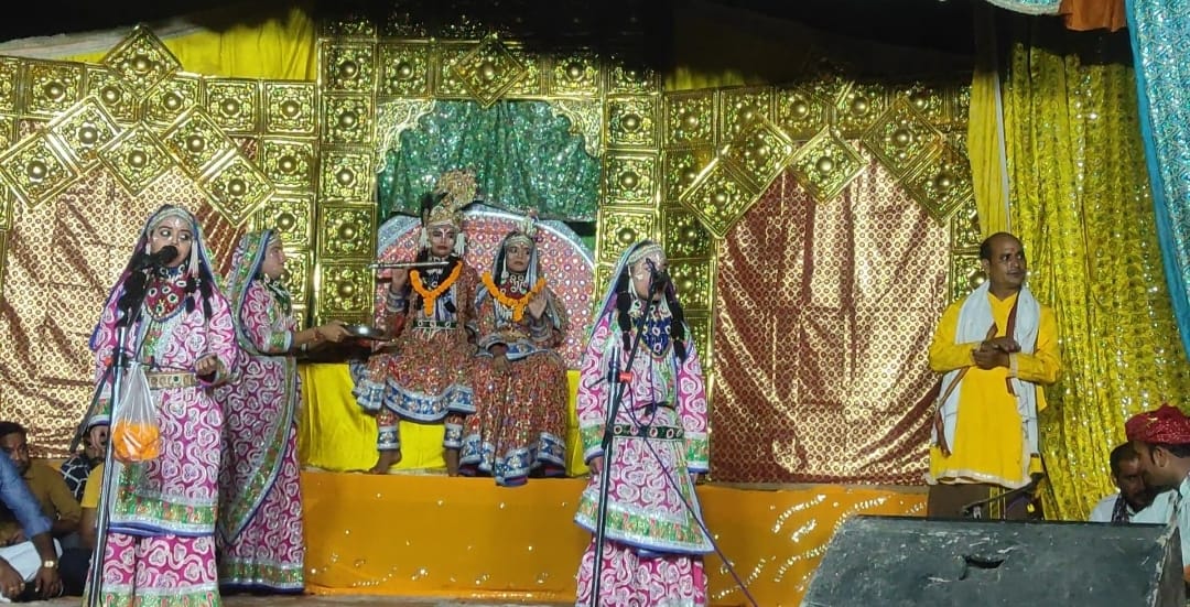 कन्नौज:  रासलीला का शुभारंभ कृष्ण जन्म की लीला