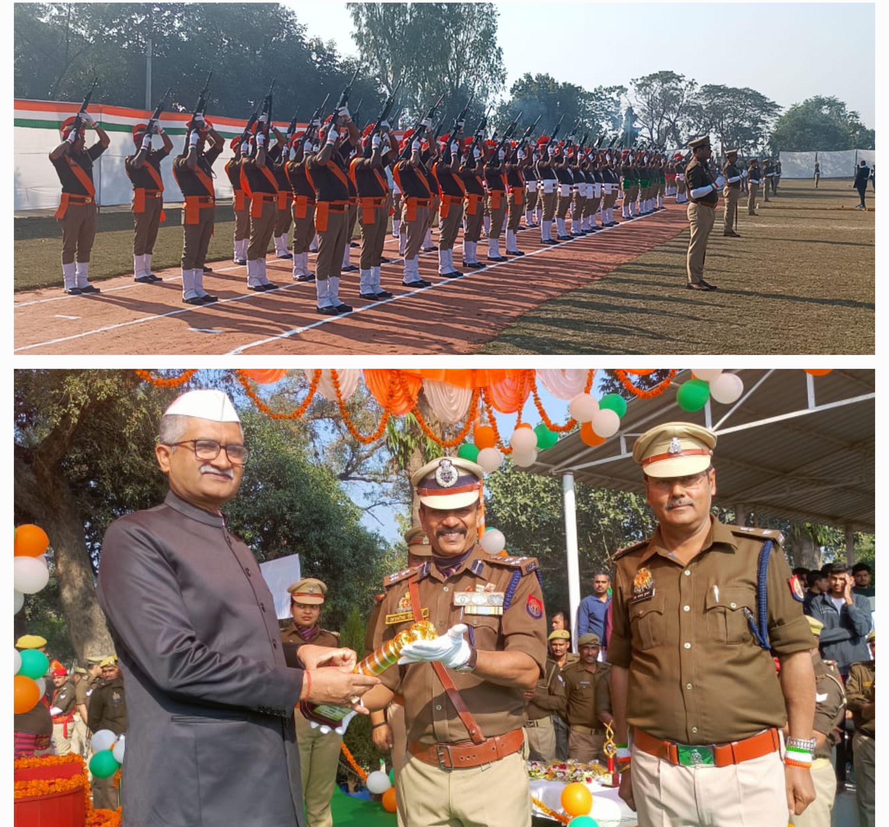फर्रुखाबाद:पुलिस लाइन में गणतंत्र दिवस बड़े ही हर्षाेल्लास से मनाया गया।