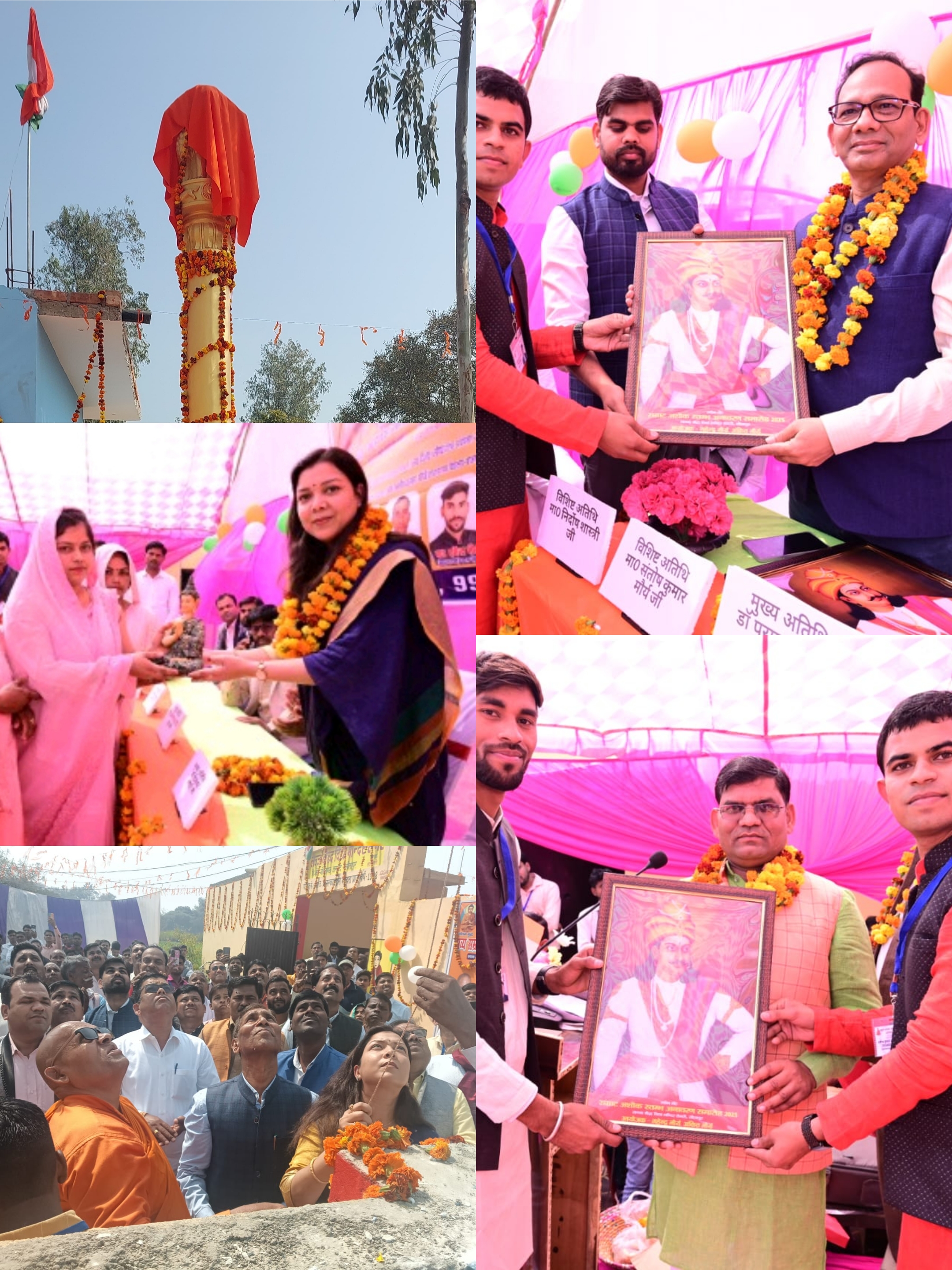 सीतापुर: भव्य सम्राट अशोक स्तंभ अनावरण, राज्य महिला आयोग की सदस्य डॉ. प्रियंका मौर्या ने समारोह में की शिरकत