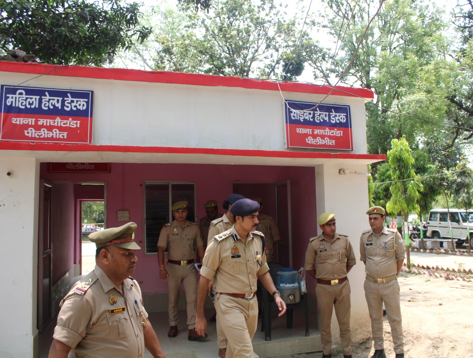 पीलीभीत:पुलिस अधीक्षक ने थाना माधोटांडा का किया निरीक्षण।