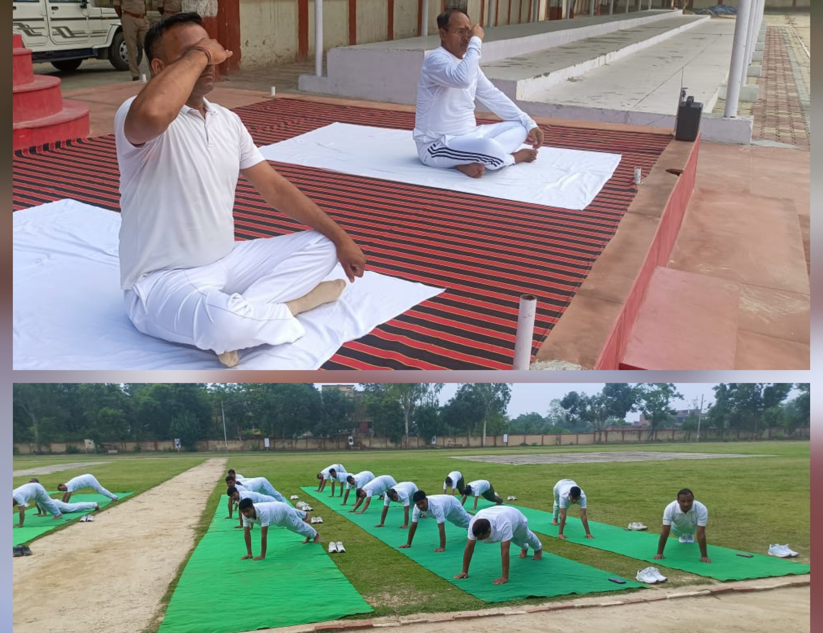 फर्रूखाबाद:11वें अंतर्राष्ट्रीय योग दिवस: अपर पुलिस अधीक्षक ने पुलिसकर्मियों संग किया योगाभ्यास, स्वस्थ जीवन हेतु दिया प्रेरणादायक संदेश