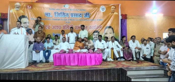 पीलीभीत: बीसलपुर में भाजपा कार्यकर्ताओं द्वारा  जितिन प्रसाद  (केन्द्रीय मंत्री भारत सरकार)का भव्य स्वागत