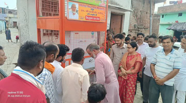 लखीमपुर खीरी : नगर पंचायत मैलानी में आरoओo वाटर कूलर का हुआ लोकार्पण