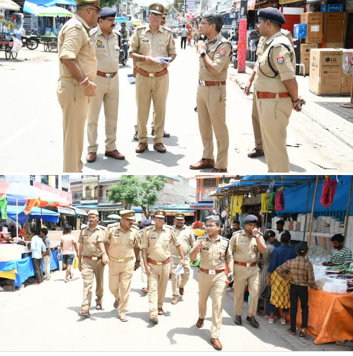 लखीमपुर खीरी : छोटी काशी गोला में तीसरे सोमवार को होने वाले मेले का एसपी ने  लिया जायजा,दिए आवश्यक दिशा निर्देश
