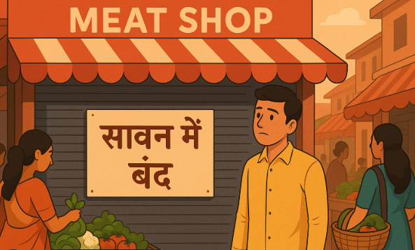 बरेली : सावन के पवित्र माह में पुलिस की सह से बिक रहा मीट ?