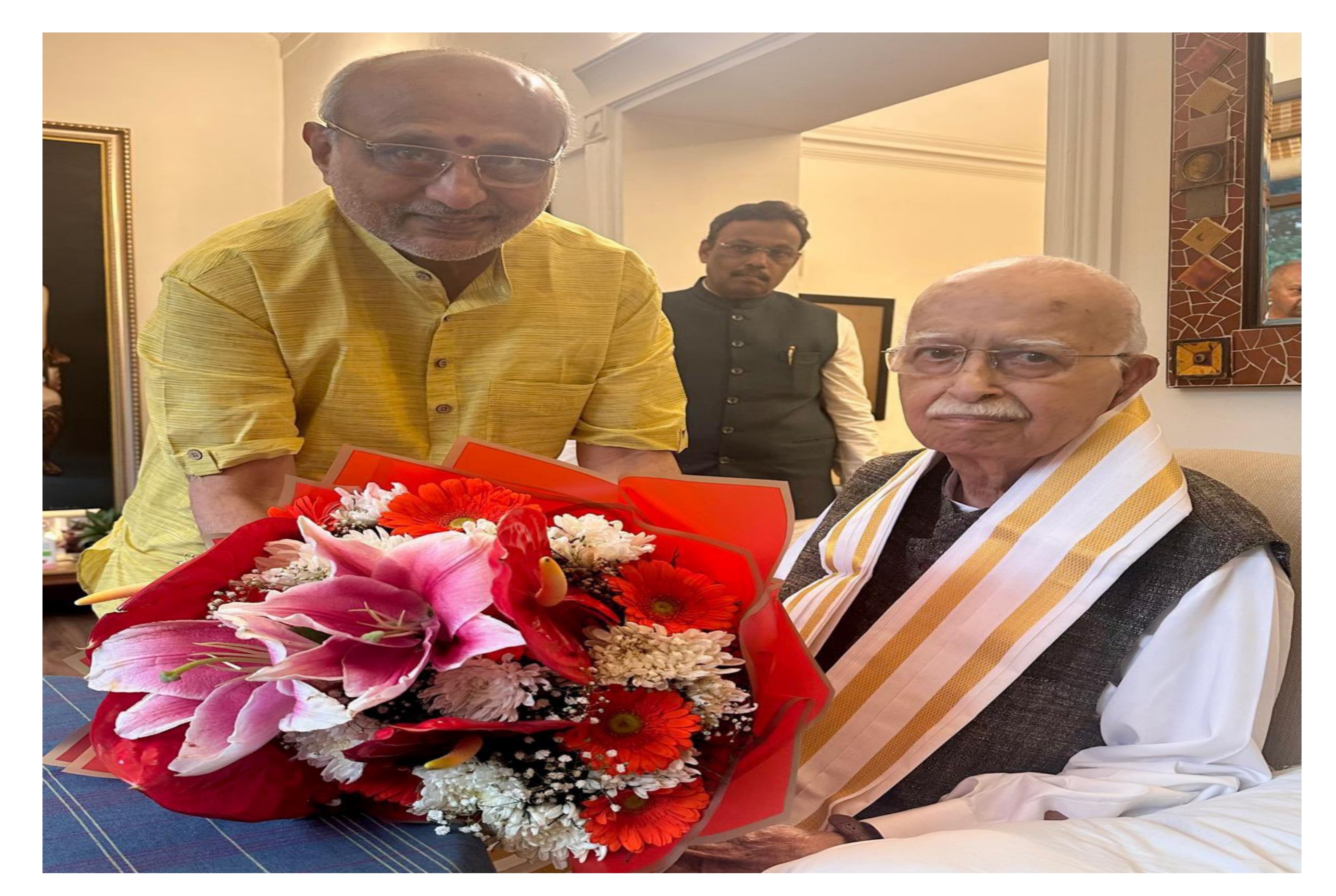नई दिल्ली:भावी उपराष्ट्रपति सी.पी. राधाकृष्णन ने भाजपा के वरिष्ठतम नेता लालकृष्ण आडवाणी से मुलाक़ात कर लिया आशीर्वाद