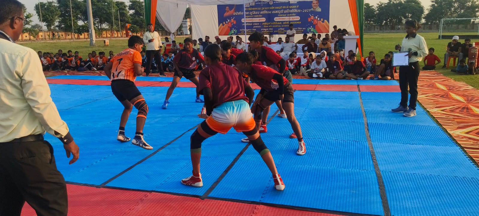 कासगंज: राज्य स्तरीय बालिका कबड्डी प्रतियोगिता में दूसरे दिन हुए बारह मैच