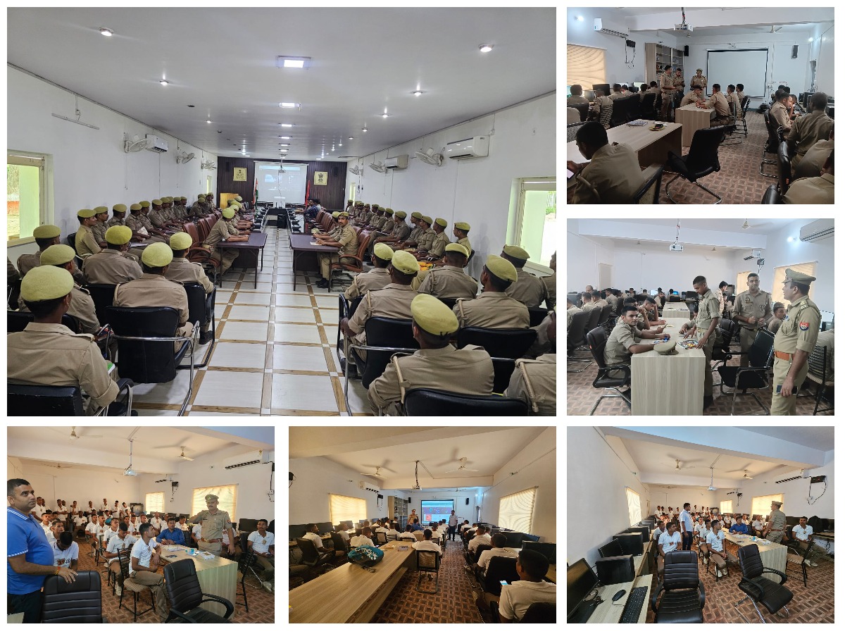 फर्रुखाबाद:रिक्रूट पुलिस कर्मियों को दिया गया साइबर क्राइम से निपटने का प्रशिक्षण।