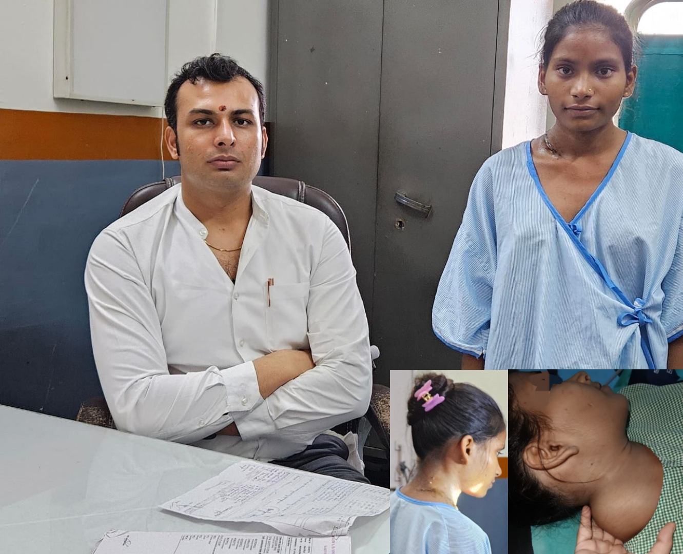 फर्रुखाबाद: लोहिया अस्पताल में 17 वर्षीय किशोरी की गर्दन से विशाल गांठ का सफल ऑपरेशन।