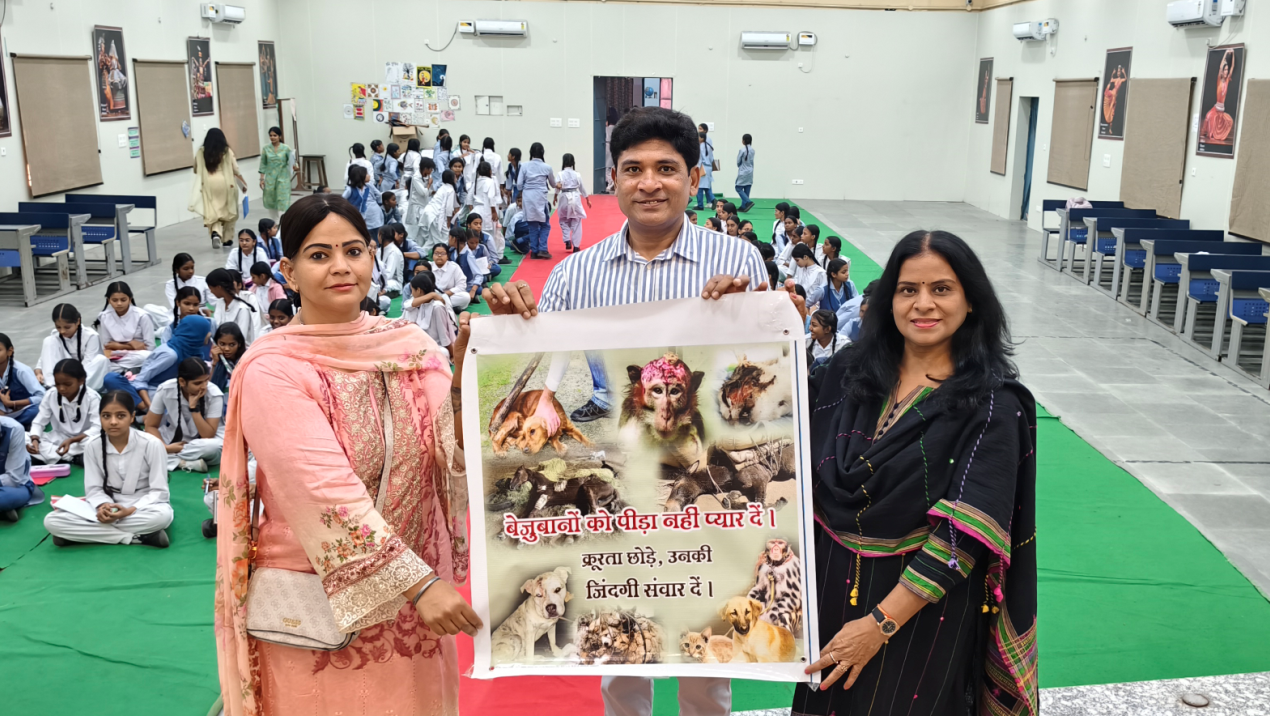 पशुओं पर क्रूरता एवं प्रदूषण के विरुद्ध जागरूकता अभियान के तहत सर्वोदय कन्या विद्यालय पंजाबी बाग में कार्यक्रम का आयोजन किया ?