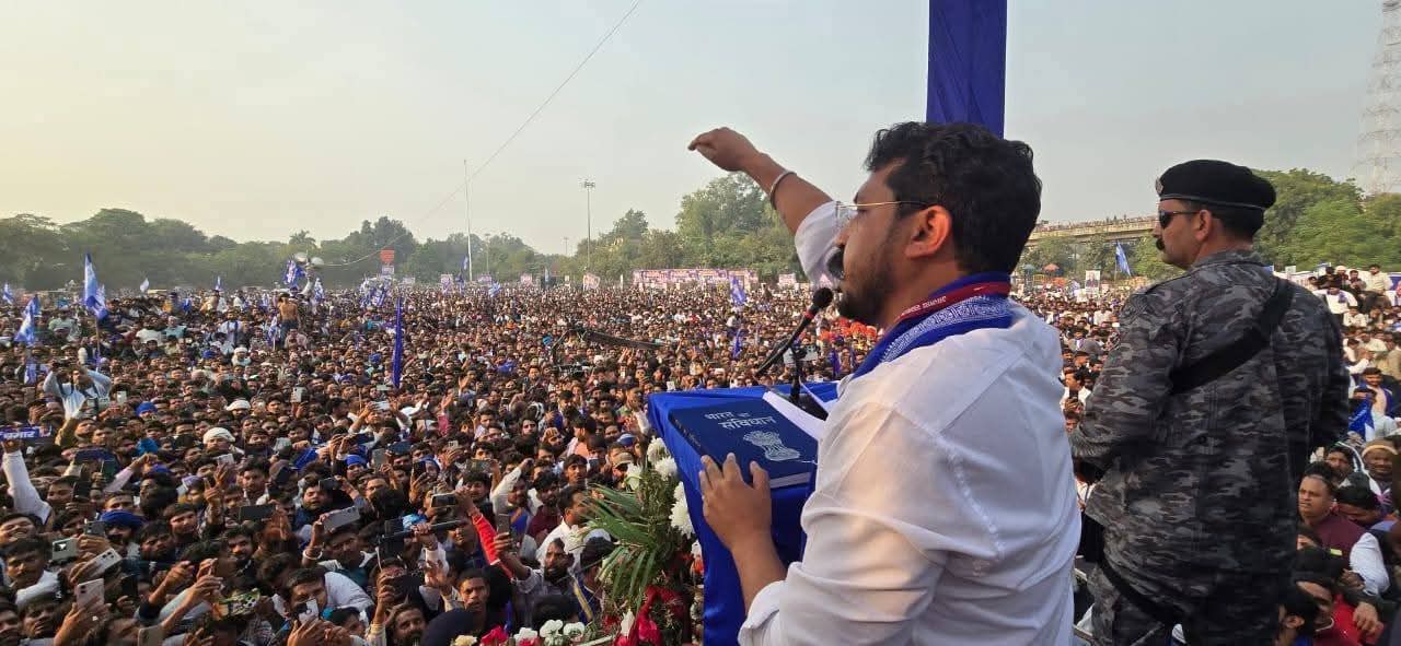 मुज़फ्फरनगर में इतिहास रचा: चंद्रशेखर आज़ाद ‘रावण’ की संविधान बचाओ–भाईचारा बनाओ महारैली में उमड़े लाखों लोग