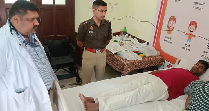 लखीमपुर खीरी : रिजर्व पुलिस लाइन में रक्तदान  शिविर एवं चिकित्सीय परीक्षण का हुआ आयोजन