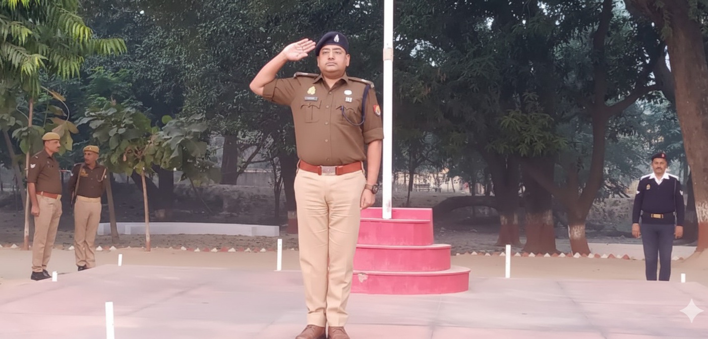 फर्रुखाबाद:फतेहगढ़ पुलिस लाइन में हुई साप्ताहिक परेड, अपर पुलिस अधीक्षक ने ली सलामी