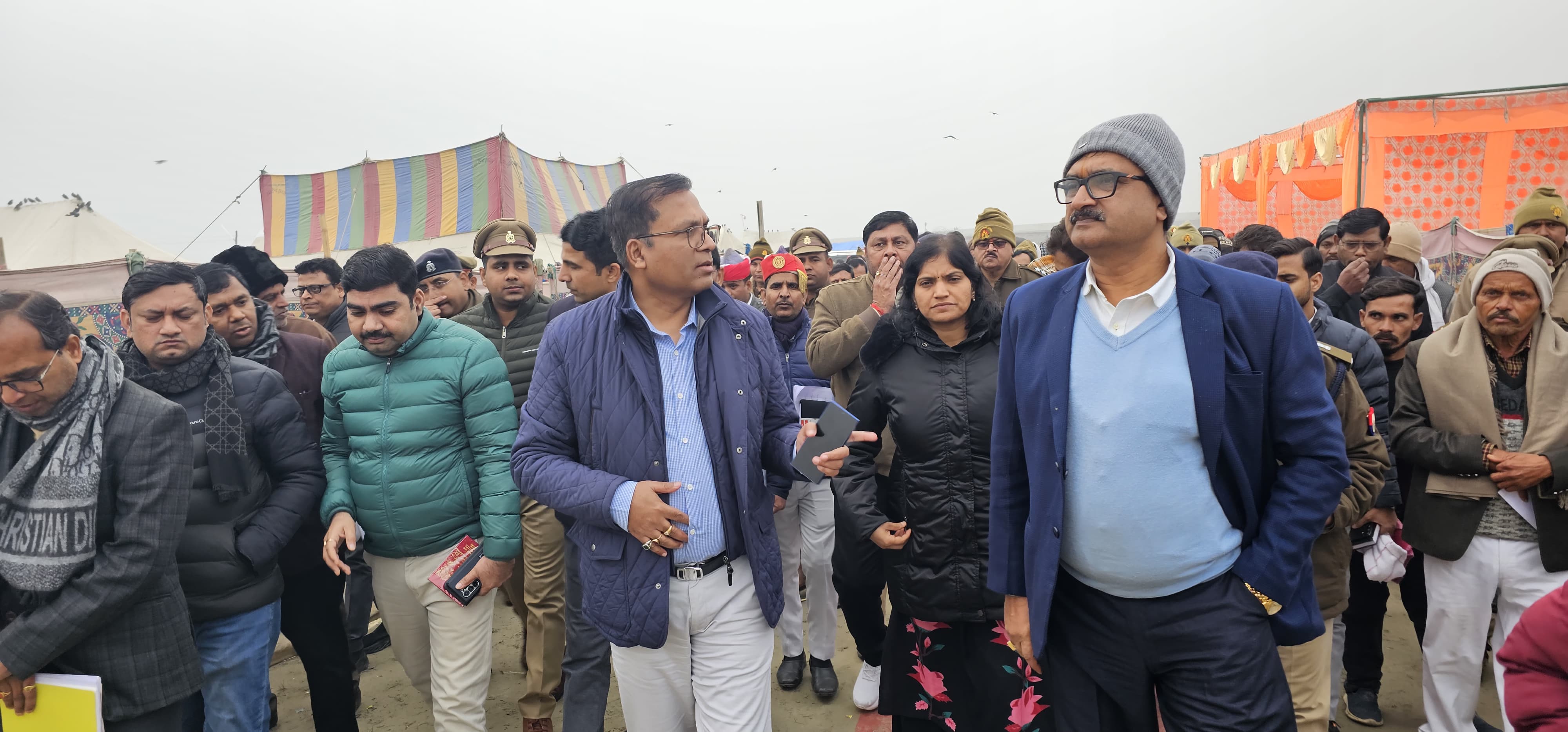 फर्रुखाबाद:ढाई घाट माघ मेले की तैयारियों का संयुक्त निरीक्षण, श्रद्धालुओं की सुविधा व सुरक्षा पर प्रशासन का विशेष फोकस