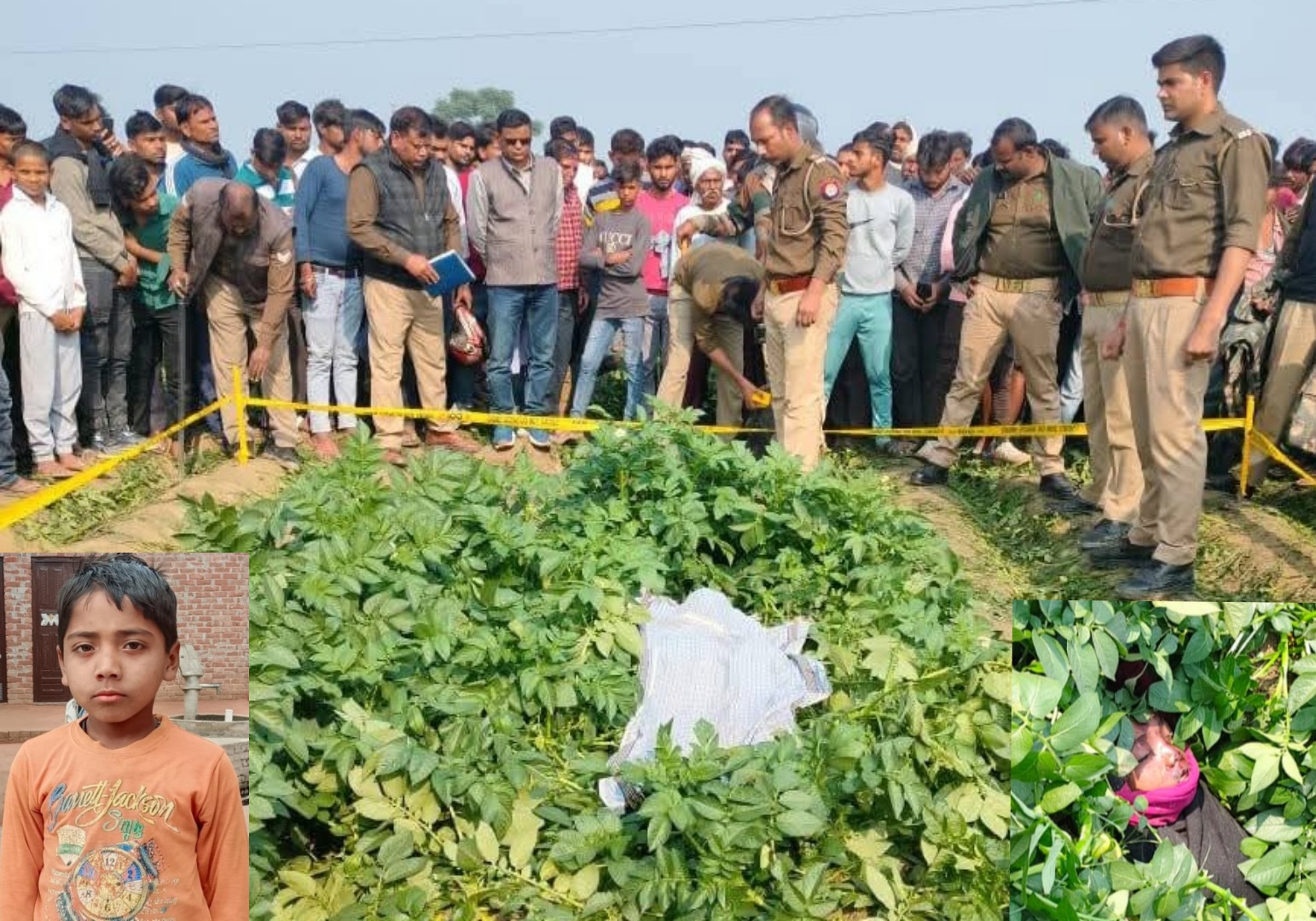 फर्रुखाबाद से बड़ी खबर: तीन दिन से लापता बालक की हत्या, आलू के खेत में मिला शव