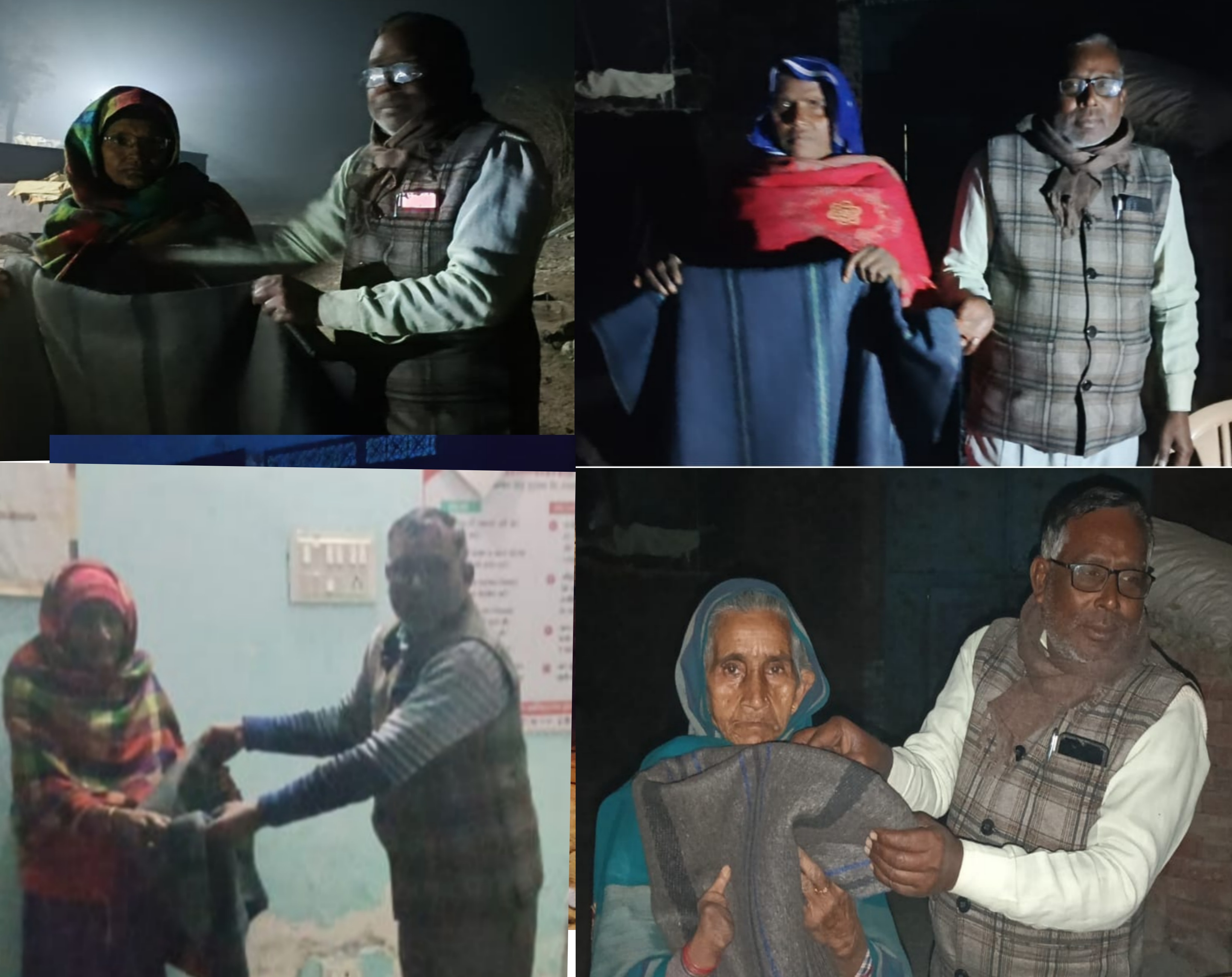 फर्रुखाबाद:ग्राम पंचायत पट्टी दारापुर में प्रधान प्रतिनिधि तीसराम ने बांटे कंबल, भीषण सर्दी में गरीबों को मिली राहत