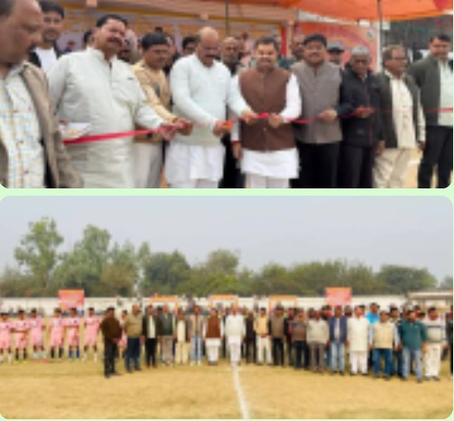 लखीमपुर खीरी : राजेन्द्र गिरी स्टेडियम में आल इंडिया फ़ुटवाल टूर्नामेंट का मुख्य अतिथि सुनील सिंह ने फीता काटकर किया शुभारंभ