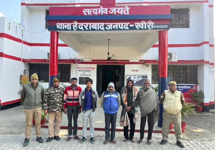 लखीमपुर खीरी : थाना हैदराबाद पुलिस ने 06 नफर वारण्टी अभियुक्तों को किया गिरफ्तार